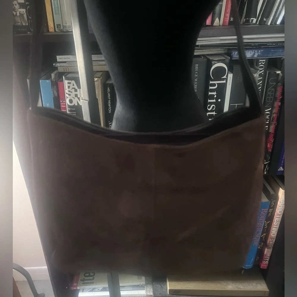 Genuine Sonoma Jean Company Suede(?) Brown/Camel Tan Patchwork Shoulder HANDBAG - Picture 3 of 9